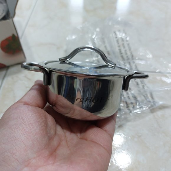 BERGHOFF Set of 2 18/10 Stainless Steel Covered Mini Pots - Picture 8 of 12